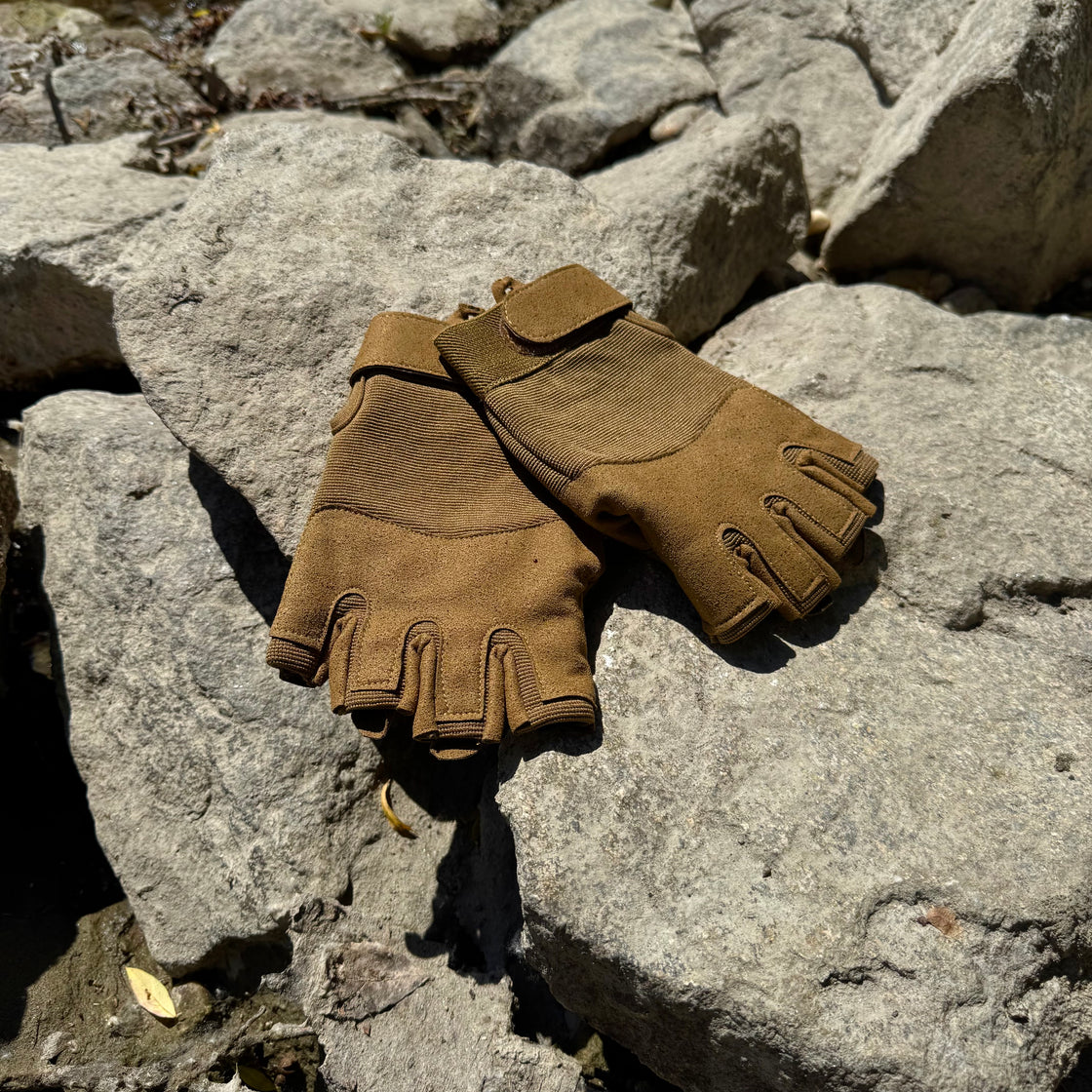 Mil-Tec Dark Coyote Army Fingerless Gloves