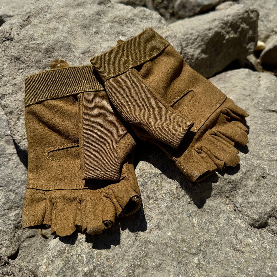 Mil-Tec Dark Coyote Army Fingerless Gloves