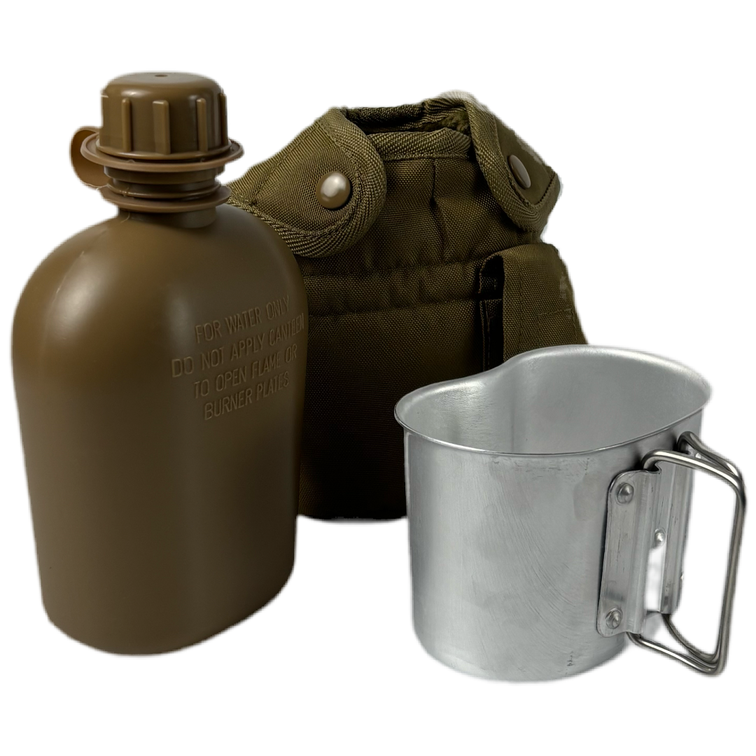 Mil-Tec Coyote US Plastic Canteen with Cup and Cover — 900ml