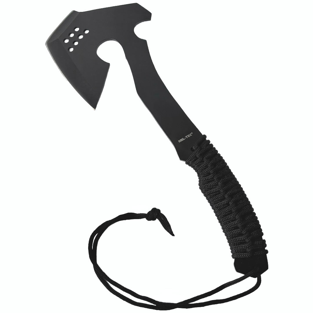 Mil-Tec Black Paracord Axe with Pouch