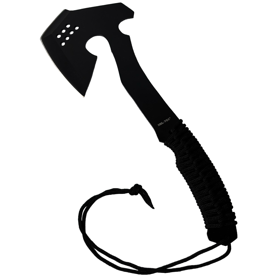 Mil-Tec Black Paracord Axe with Pouch