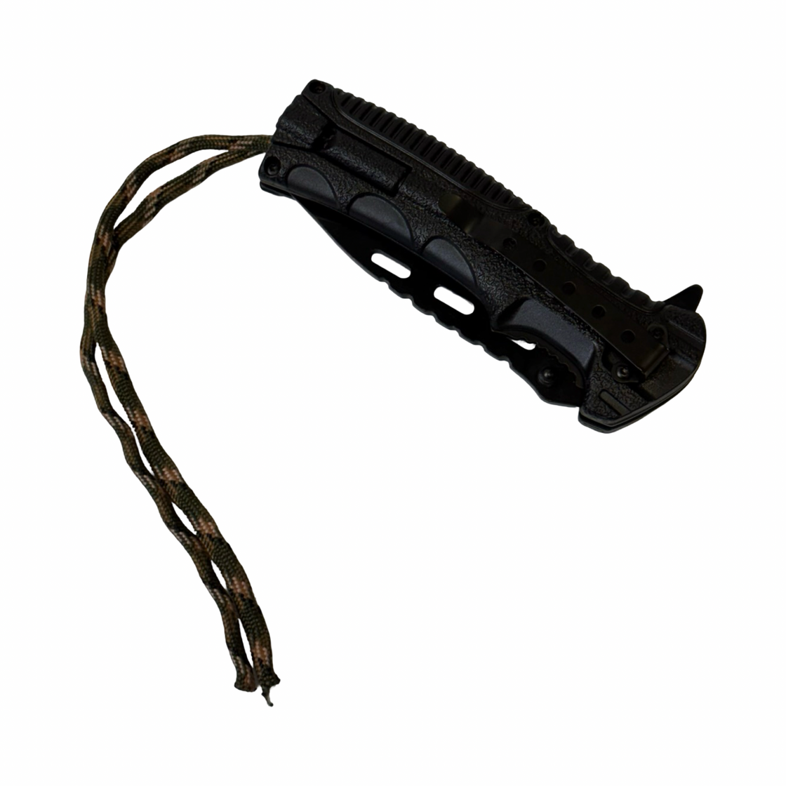 Mil-Tec Camo One Hand Knife with Paracord and Fire Starter