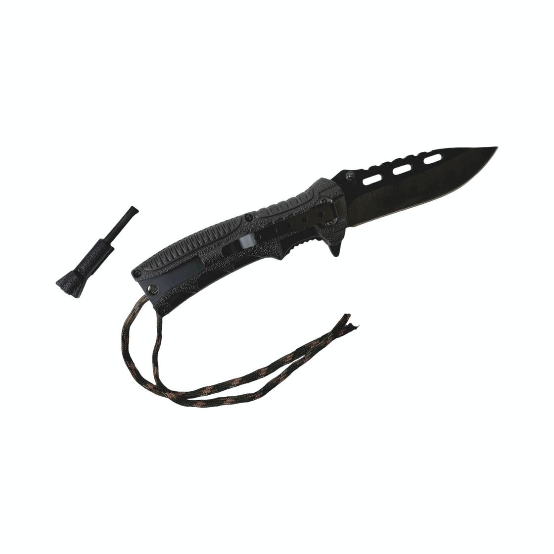 Mil-Tec Camo One Hand Knife with Paracord and Fire Starter