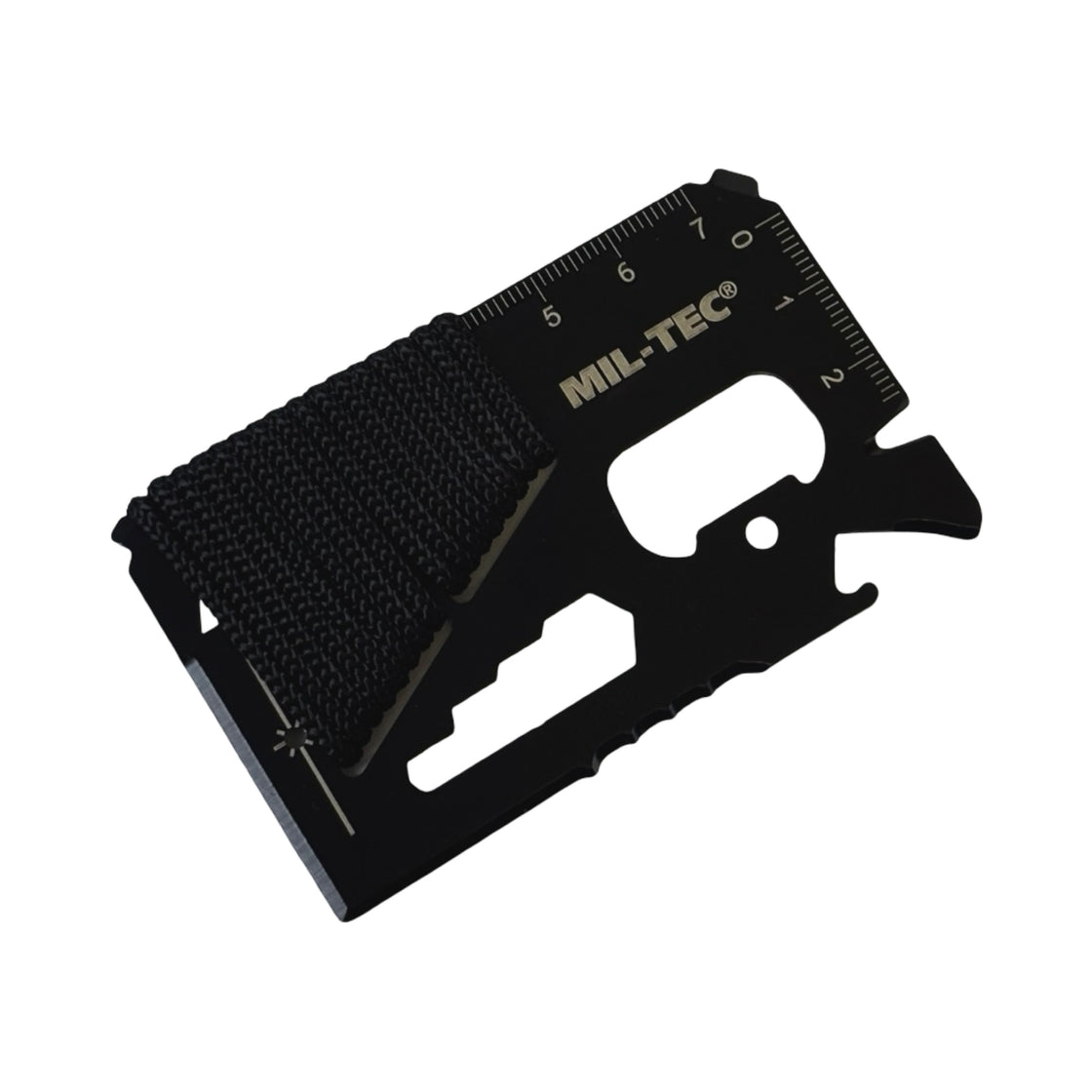 Mil-Tec Black Survival Tool Card Paracord with Case