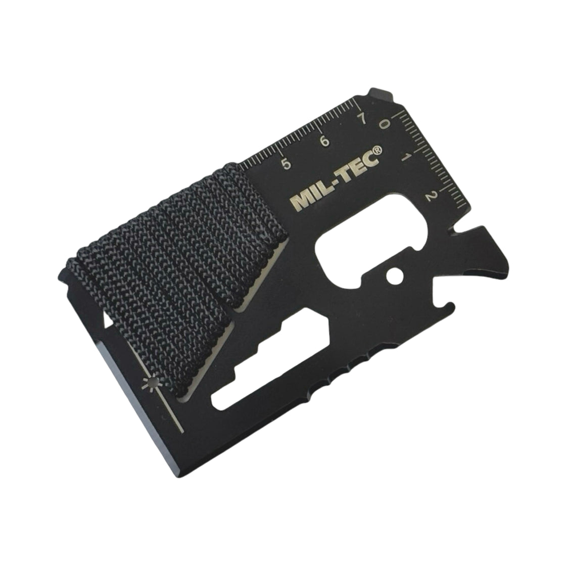 Mil-Tec Black Survival Tool Card Paracord with Case