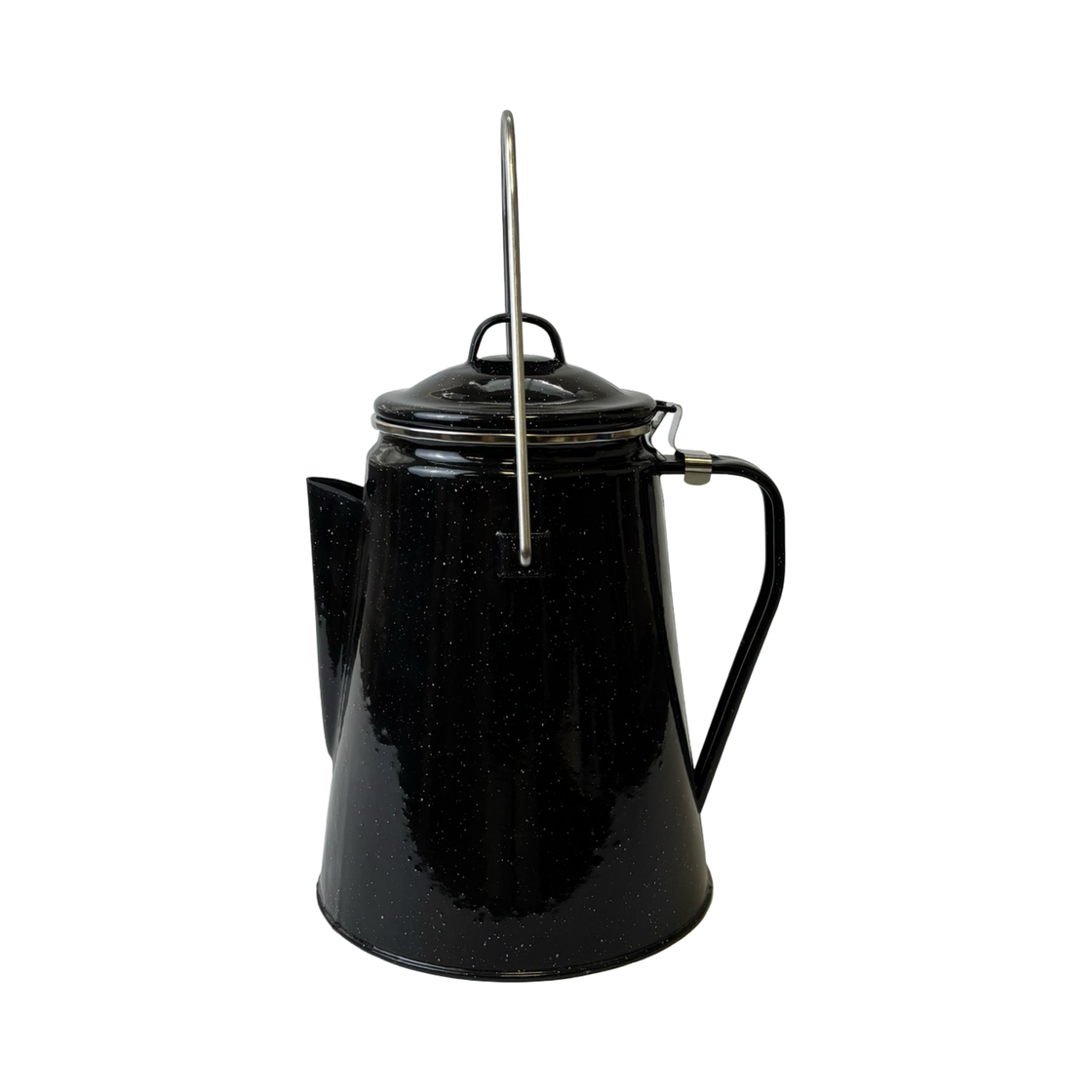 Mil-Tec Black Coffee Pot Enamelled with Percolator (8 Cups)