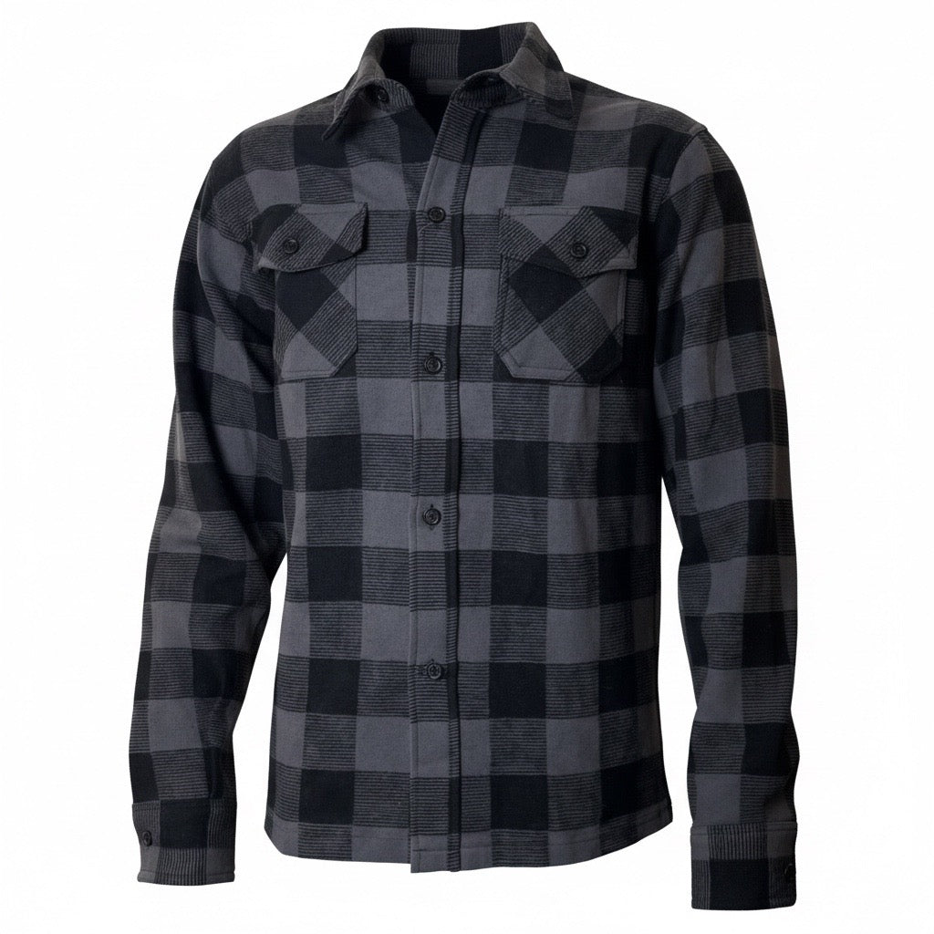 Mil-Tec Black/Grey Flannel Shirt