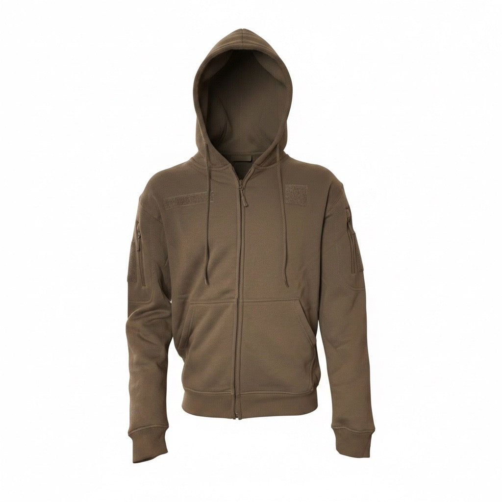 Mil-Tec Dark Coyote Tactical Hoodie with Zipper