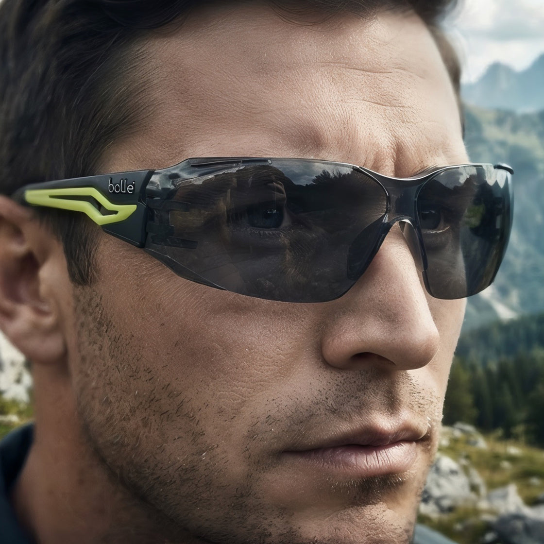 Bollé® Black/Yellow 'Silex+' Tactical Goggles